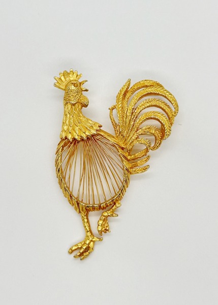 (us)rooster brooch