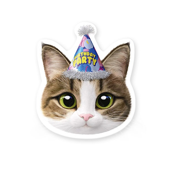 Custom Birthday Party Face Deco Sticker