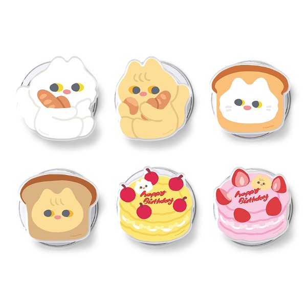 Snooze Kittens® Bakery Acrylic Magnet Tok 6 types (for MagSafe)