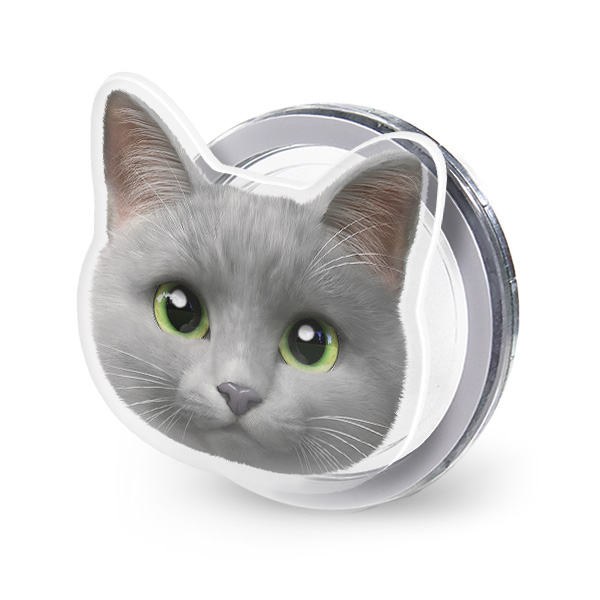 Nami the Russian Blue Face Acrylic Magnet Tok (for MagSafe)
