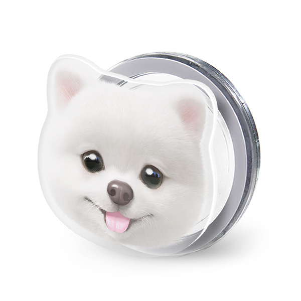 QiuQiu the Pomeranian Face Acrylic Magnet Tok (for MagSafe)