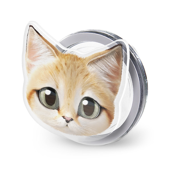 Sandy the Sand cat Face Acrylic Magnet Tok (for MagSafe)