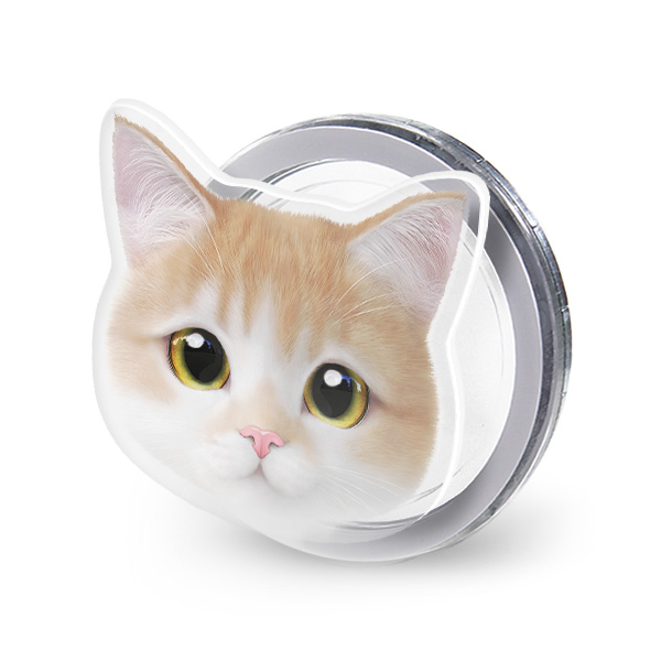 Yuja the British Shorthair Face Acrylic Magnet Tok (for MagSafe)
