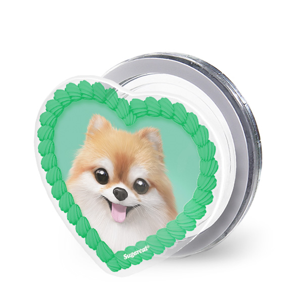 Mingk the Pomeranian MyHeart Acrylic Magnet Tok (for MagSafe)