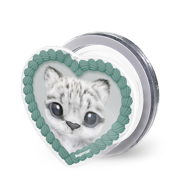 Yungki the Snow Leopard MyHeart Acrylic Magnet Tok (for MagSafe)