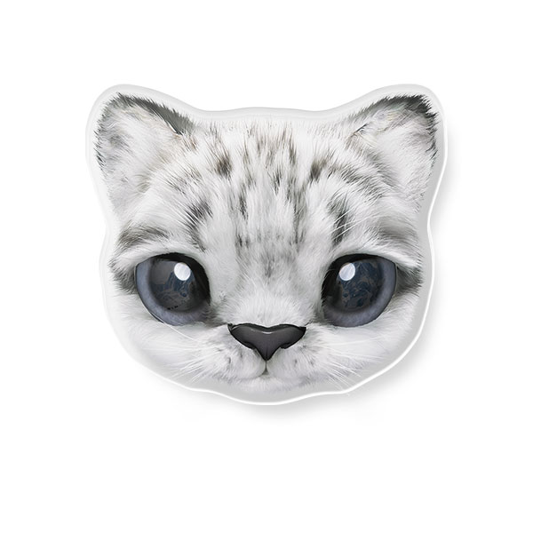 Yungki the Snow Leopard Face Acrylic Tok