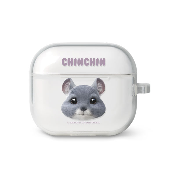 Chinchin the Chinchilla Face AirPods 3 TPU Case