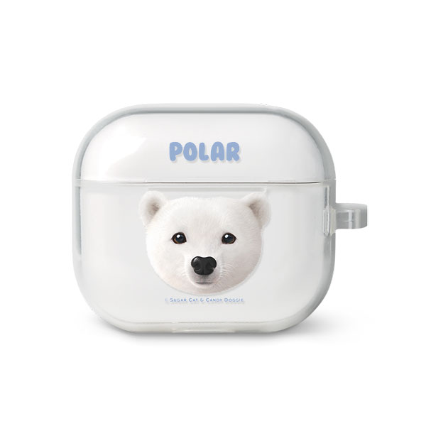 Polar the Polar Bear Face AirPods 3 TPU Case