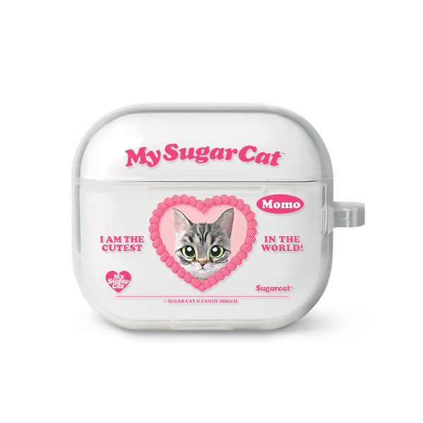 Momo the American shorthair cat MyHeart AirPods 3 TPU Case
