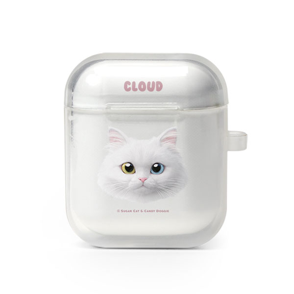 Cloud the Persian Cat Face AirPod TPU Case