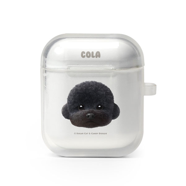 Cola the Medium Poodle Face AirPod TPU Case