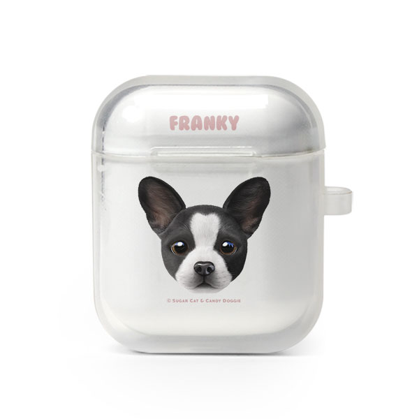Franky the French Bulldog Face AirPod TPU Case