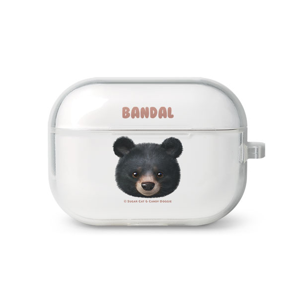 Bandal the Aisan Black Bear Face AirPod Pro TPU Case