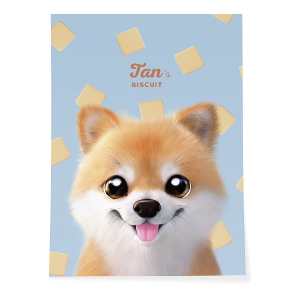 Tan the Pomeranian’s Biscuit Art Poster