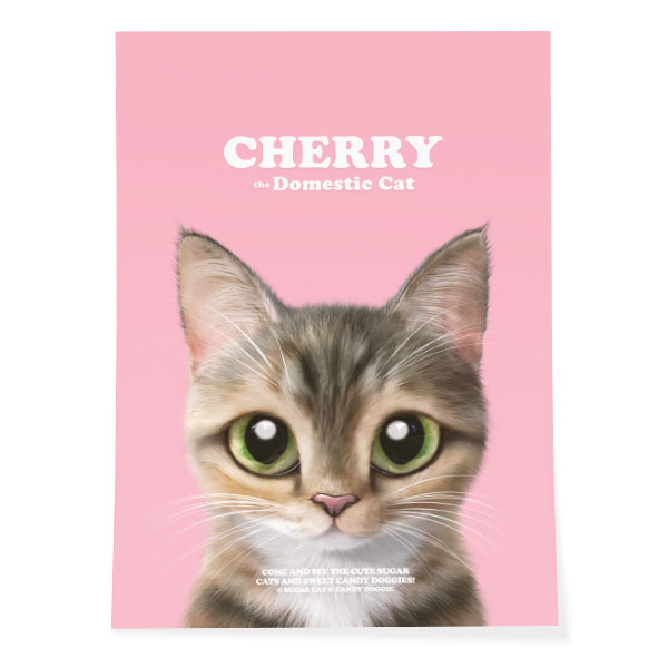 Cherry Retro Art Poster