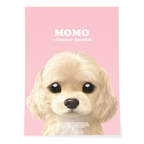 Momo the Cocker Spaniel Retro Art Poster
