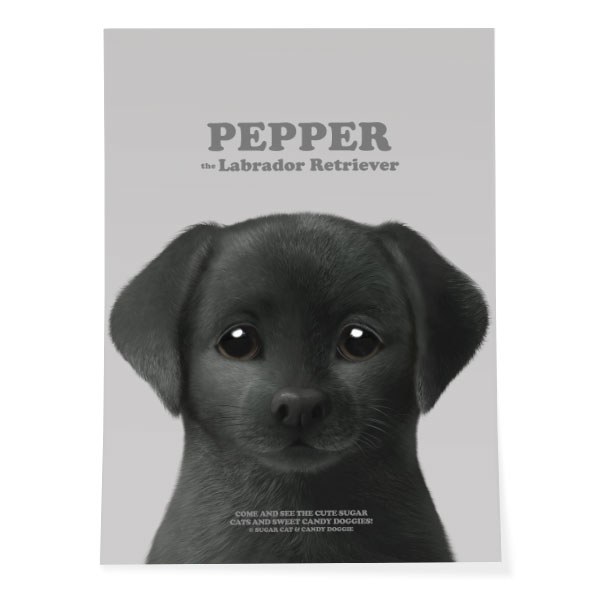 Pepper the Labrador Retriever Retro Art Poster