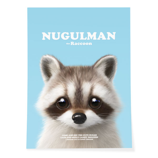 Nugulman the Raccoon Retro Art Poster