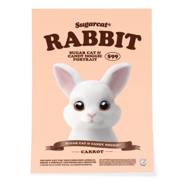 Carrot the Rabbit New Retro Art Poster