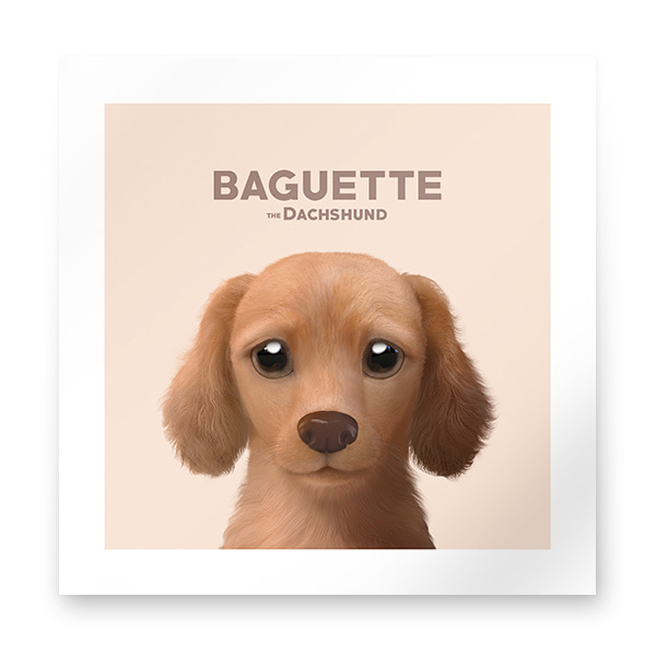 Baguette the Dachshund Art Print
