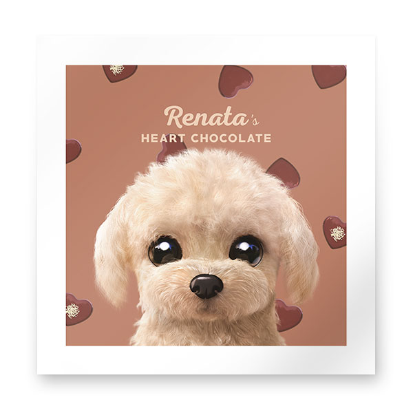 Renata the Poodle’s Heart Chocolate Art Print