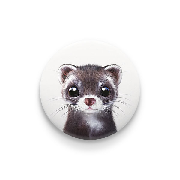 Jusky the Ferret Pin/Magnet Button