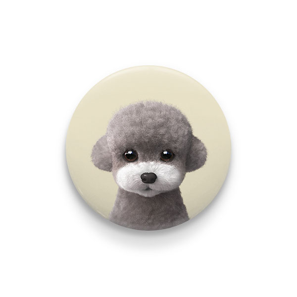 Earlgray the Poodle Pin/Magnet Button