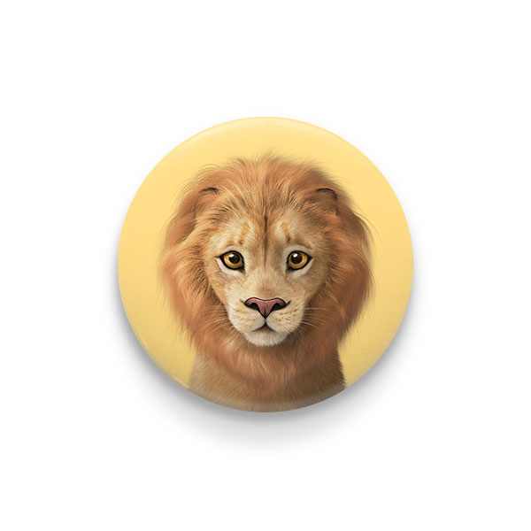 Lager the Lion Pin/Magnet Button