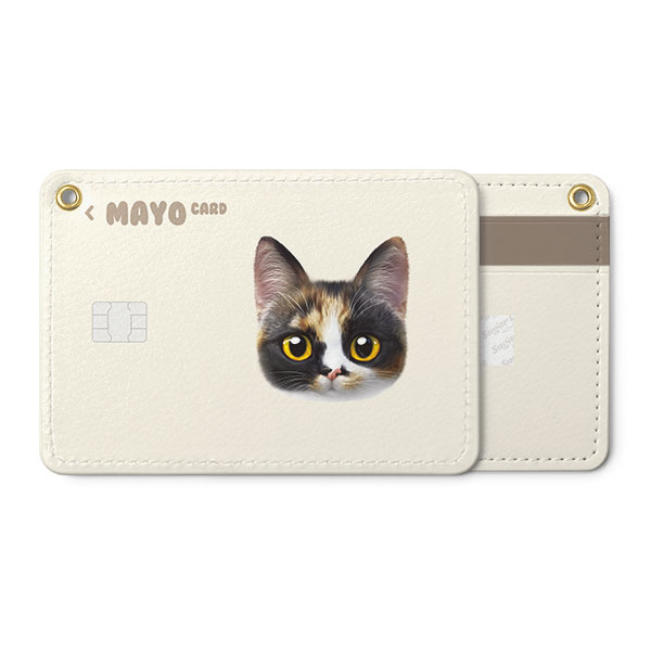 Mayo the Tricolor cat Face Card Holder