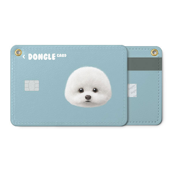 Dongle the Bichon Face Card Holder