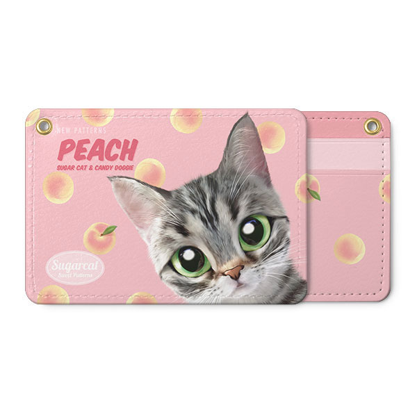 Momo the American shorthair cat’s Peach New Patterns Card Holder
