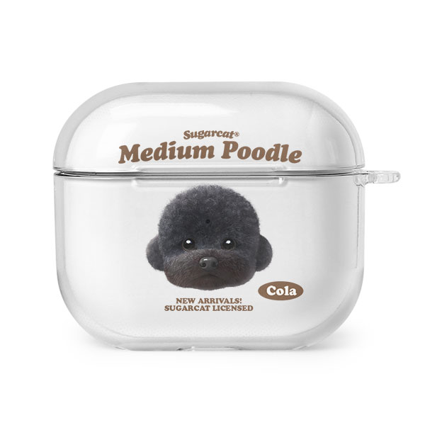 Cola the Medium Poodle TypeFace AirPods 3 Clear Hard Case