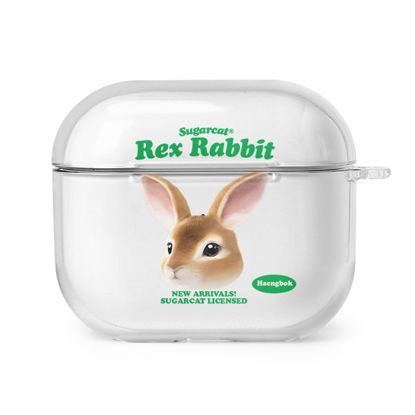 Haengbok the Rex Rabbit TypeFace AirPods 3 Clear Hard Case