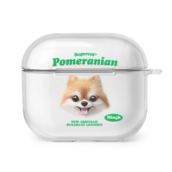 Mingk the Pomeranian TypeFace AirPods 3 Clear Hard Case