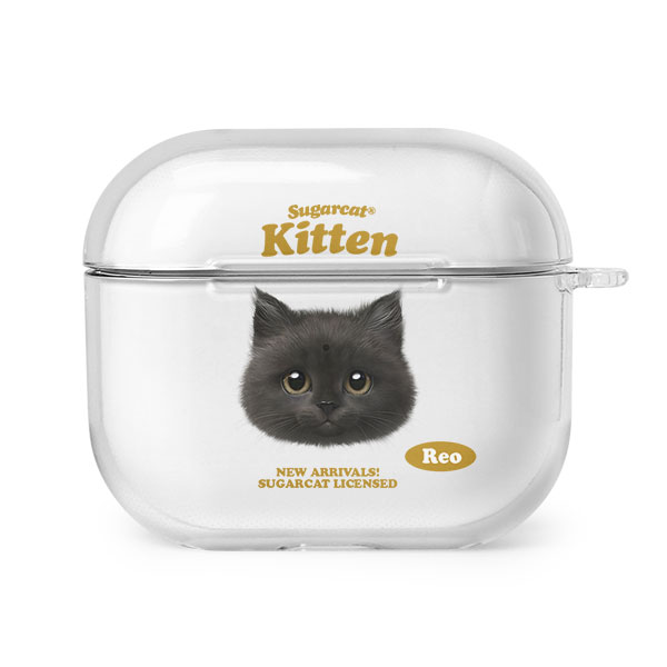 Reo the Kitten TypeFace AirPods 3 Clear Hard Case