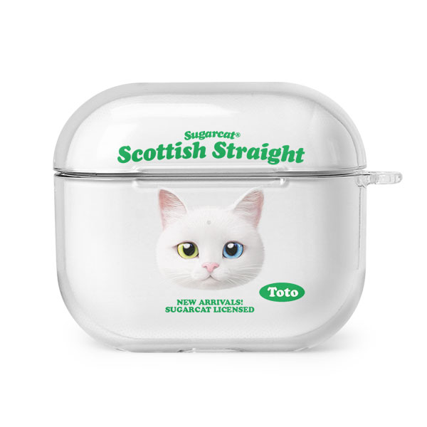Toto the Scottish Straight TypeFace AirPods 3 Clear Hard Case