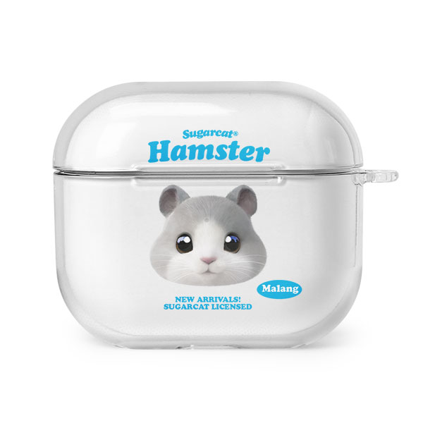 Malang the Hamster TypeFace AirPods 3 Clear Hard Case