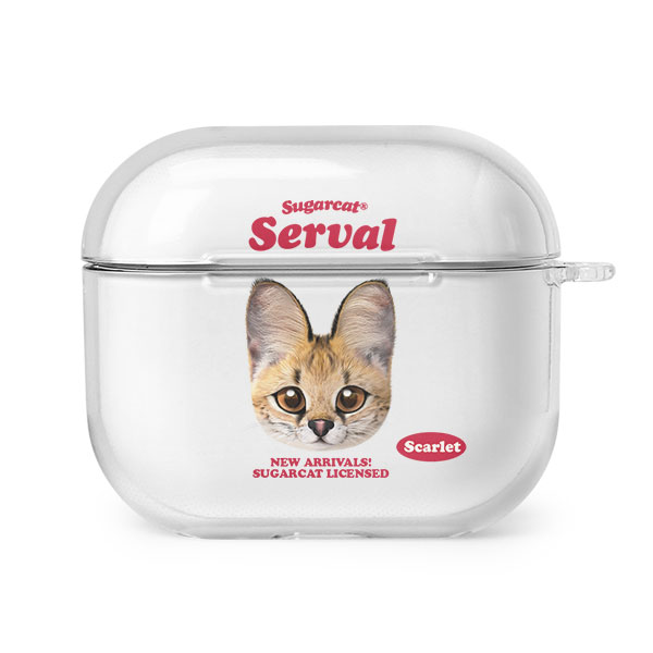 Scarlet the Serval TypeFace AirPods 3 Clear Hard Case