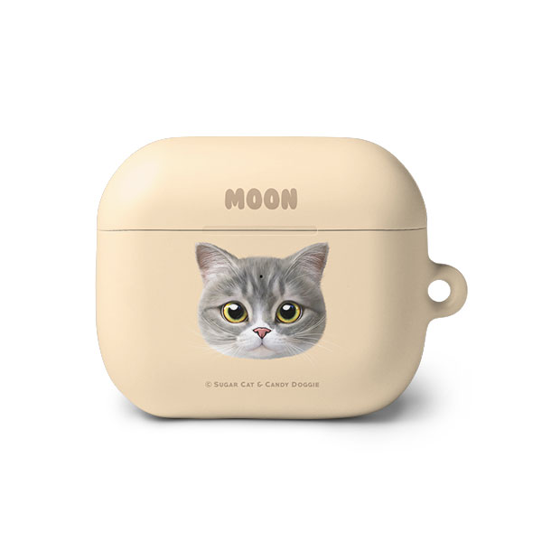 Moon the British Cat Face AirPods 3 Hard Case