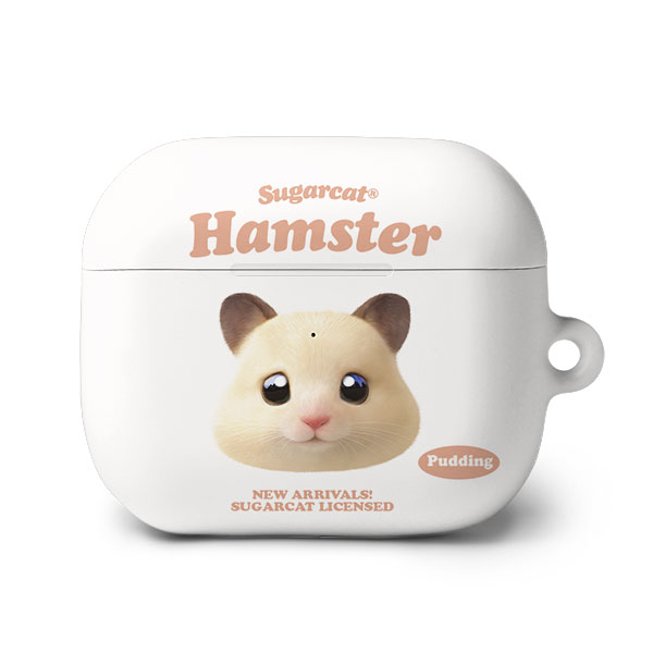Pudding the Hamster TypeFace AirPods 3 Hard Case
