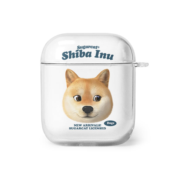Doge the Shiba Inu TypeFace AirPod Clear Hard Case