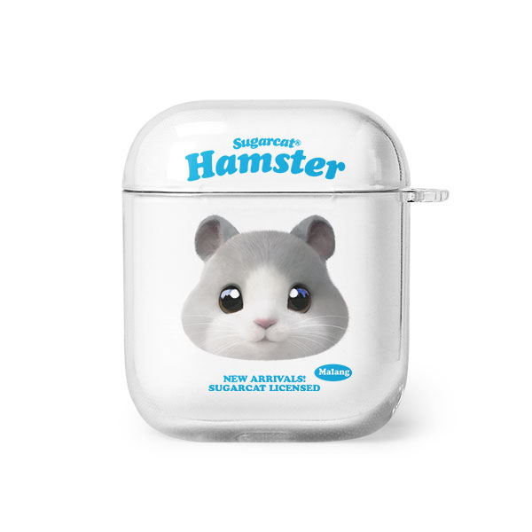 Malang the Hamster TypeFace AirPod Clear Hard Case