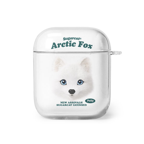 Polly the Arctic Fox TypeFace AirPod Clear Hard Case