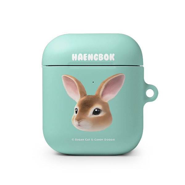 Haengbok the Rex Rabbit Face AirPod Hard Case