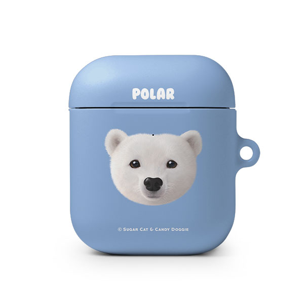 Polar the Polar Bear Face AirPod Hard Case