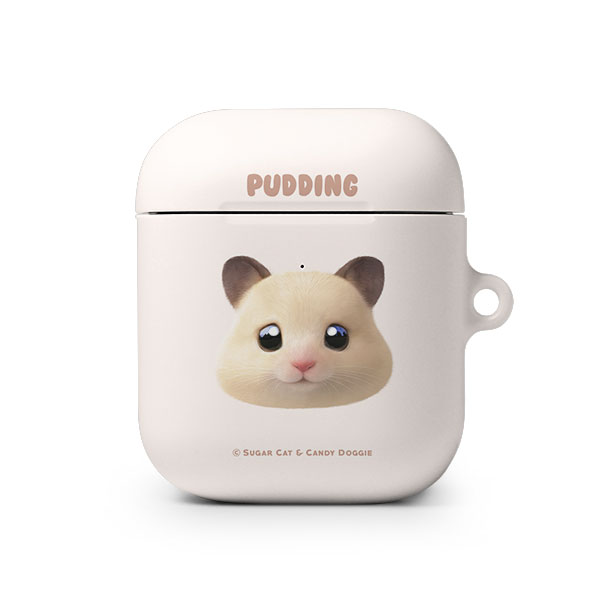 Pudding the Hamster Face AirPod Hard Case