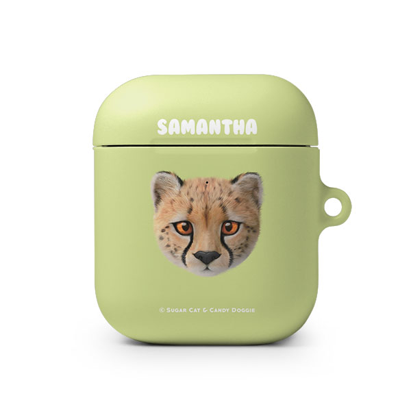 Samantha the Cheetah Face AirPod Hard Case