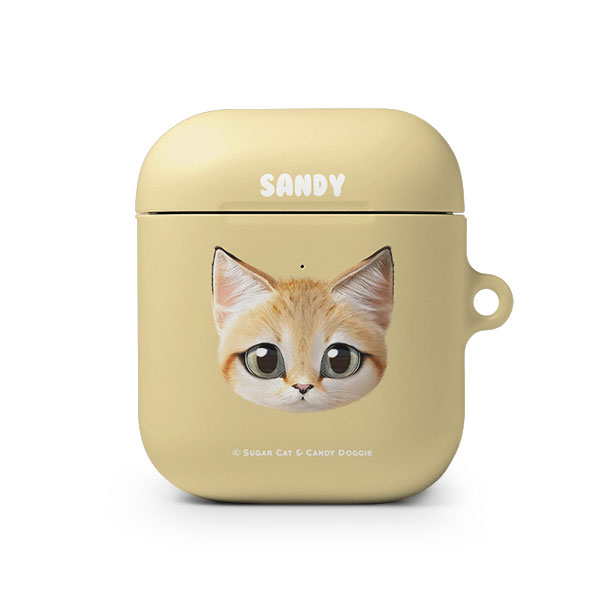 Sandy the Sand cat Face AirPod Hard Case