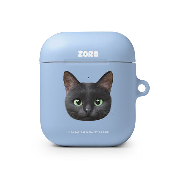 Zoro the Black Cat Face AirPod Hard Case