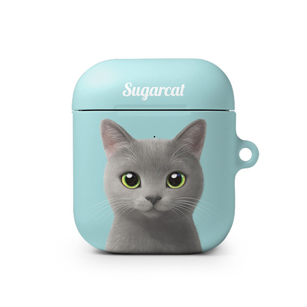 Chico the Russian Blue Simple AirPod Hard Case